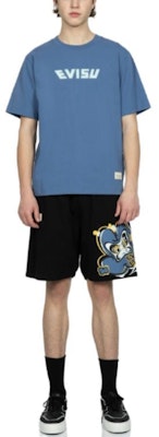 エヴィス ブラック ルーズフィット 達磨ロゴ 通気性 スポーツショーツ 2ESHTM3ST316FFCT Lookbook エヴィス ブラック ルーズフィット 達磨ロゴ 通気性 スポーツショーツ 2ESHTM3ST316FFCT