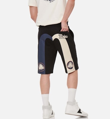 エヴィス ブラック ミッドウエスト アスレチックショーツ カラーブロックMロゴ付き 2ESHTM2ST332XXCT Shop エヴィス ブラック ミッドウエスト アスレチックショーツ カラーブロックMロゴ付き 2ESHTM2ST332XXCT