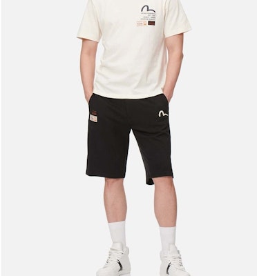 エヴィス ブラック ミッドウエスト アスレチックショーツ カラーブロックMロゴ付き 2ESHTM2ST332XXCT Sizing エヴィス ブラック ミッドウエスト アスレチックショーツ カラーブロックMロゴ付き 2ESHTM2ST332XXCT