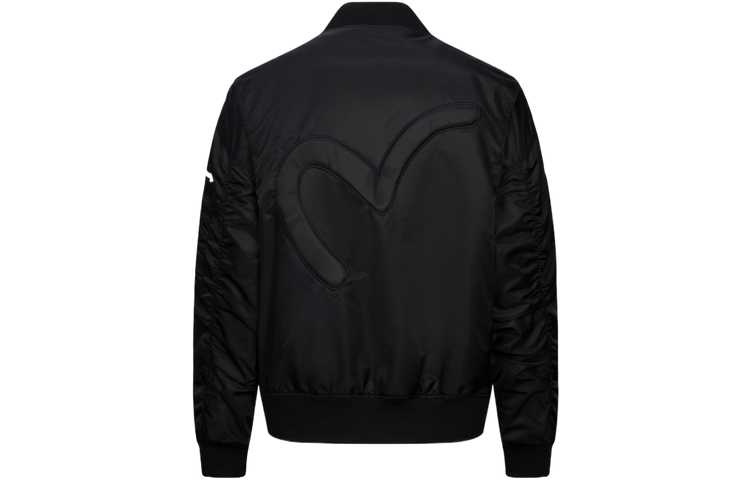 Lookbook 에비수 블랙 패딩 MA-1 봄버 자켓 로고 패치 & 갈매기 자수 2EAHTM3JK8001LFNQ