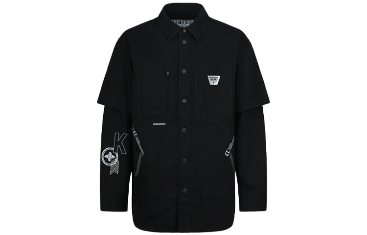 EVISU  Black Seagull Print Logo Fluorescent Splatter Jacket. 2EAGNM1SJ151LFDN 圖 2