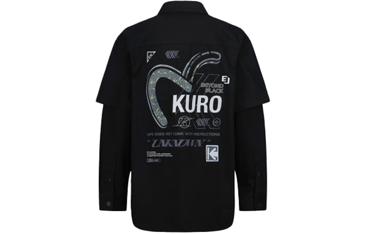 EVISU  Black Seagull Print Logo Fluorescent Splatter Jacket. 2EAGNM1SJ151LFDN 圖 3