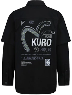 EVISU Black Seagull Print Logo Fluorescent Splatter Jacket. 2EAGNM1SJ151LFDN Lookbook EVISU Black Seagull Print Logo Fluorescent Splatter Jacket. 2EAGNM1SJ151LFDN