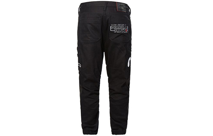 EVISU  Black Seagull Print Side Pocket Jogger Jeans 1EAGNM9JO178FF 圖 3
