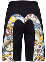 Order EVISU 黑色短褲 大鼓達摩印花 2ESHTM3ST318XXCT
