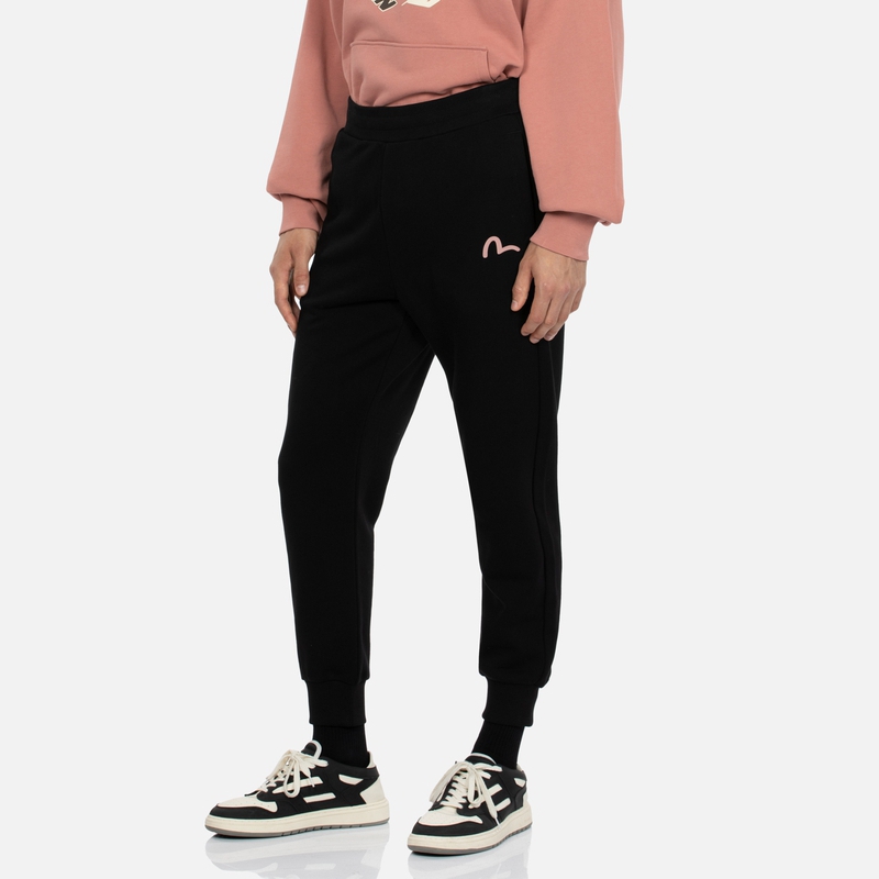 Purchase EVISU 黑色直筒運動褲搭配花卉印花 2EAHTM3SP1114XXCT