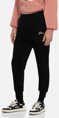 EVISU 黑色直筒運動褲搭配花卉印花 2EAHTM3SP1114XXCT Purchase EVISU 黑色直筒運動褲搭配花卉印花 2EAHTM3SP1114XXCT