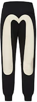 EVISU Black Straight-Leg Knit Joggers with Large M Print. 2ESHTM2SP386XX EVISU Black Straight-Leg Knit Joggers with Large M Print. 2ESHTM2SP386XX