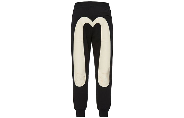 EVISU  Black Straight-Leg Knit Joggers with Large M Print. 2ESHTM2SP386XX 圖 2