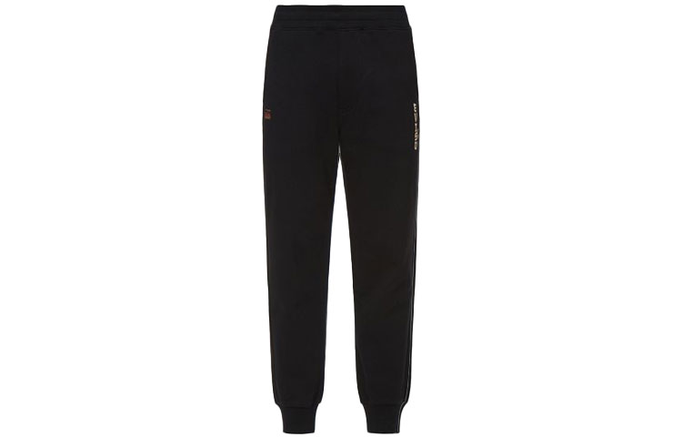 EVISU  Black Straight-Leg Knit Joggers with Large M Print. 2ESHTM2SP386XX 圖 3