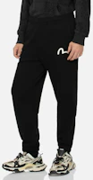 Purchase EVISU 黑色直筒運動褲 達摩 M 印口袋 & 海鷗圖案 2EAHTM4SP1077STCT