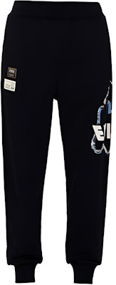 EVISU 黑色中腰側條紋佛頭印花運動長褲。 2EAHTM2SP351XXCT Order EVISU 黑色中腰側條紋佛頭印花運動長褲。 2EAHTM2SP351XXCT