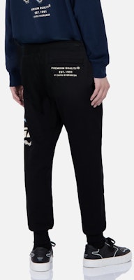 EVISU 黑色中腰側條紋佛頭印花運動長褲。 2EAHTM2SP351XXCT Purchase EVISU 黑色中腰側條紋佛頭印花運動長褲。 2EAHTM2SP351XXCT