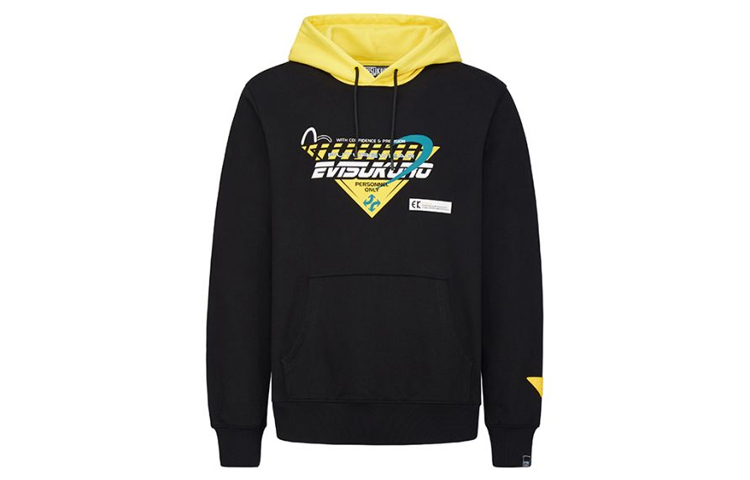 EVISU  Black Sweatshirt with Warning Sign Print. 2EAGNM0SW363XX 圖 2