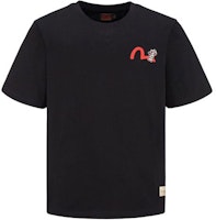 EVISU Black T-Shirt with Daikokuten, Big M and Buddha Head Print. 2ESHTM1TS620XX EVISU Black T-Shirt with Daikokuten, Big M and Buddha Head Print. 2ESHTM1TS620XX