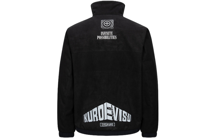 Lookbook EVISU  Black Zip-Up Jacket with Multi-Pattern Plush Regular Fit 2EAGNM3JK5012XXPQ