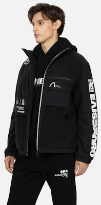 EVISU Black Zip-Up Jacket with Multi-Pattern Plush Regular Fit 2EAGNM3JK5012XXPQ Shop EVISU Black Zip-Up Jacket with Multi-Pattern Plush Regular Fit 2EAGNM3JK5012XXPQ