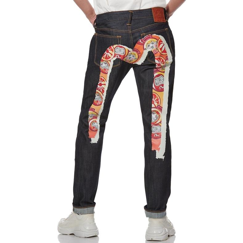 Purchase EVISU Jeans Azules Rectos con Gráfico Divertido en la Espalda y Estiramiento Moderado 2EAHTM0JE92917