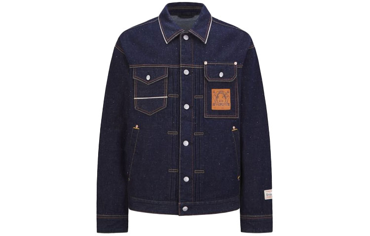 EVISU  Brushstroke Big M Denim Jacket Deep Blue 2EAHTM1DJ799LFCT 圖 2