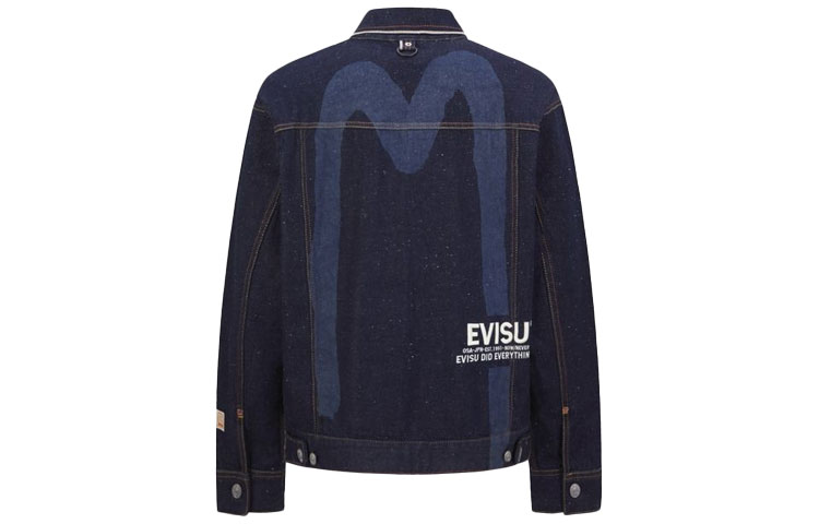 EVISU  Brushstroke Big M Denim Jacket Deep Blue 2EAHTM1DJ799LFCT 圖 3