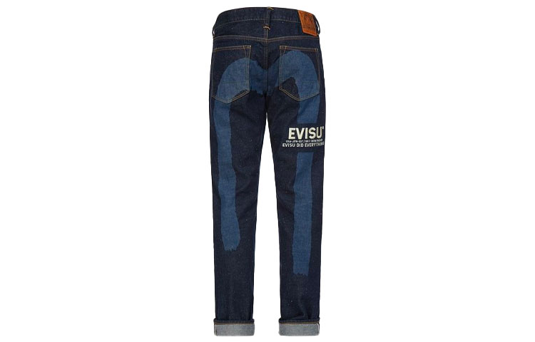 EVISU  Brushstroke M Laser Print Denim Jeans - Denim Blue 2EAHTM1JE99217CT