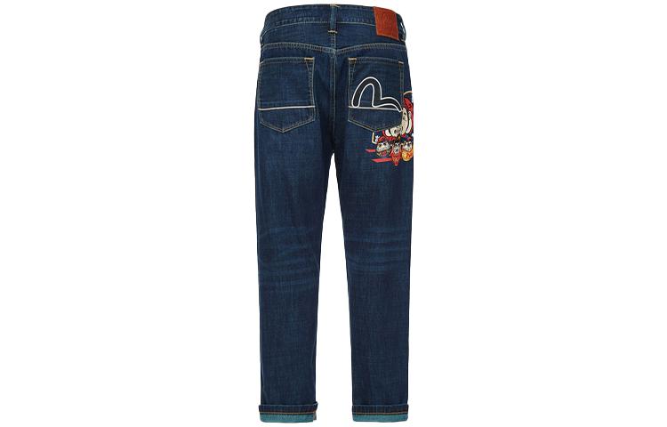 EVISU  Buddha Daruma Straight-Leg Jeans in Denim Blue. 2EAHTM1JE115STCT 圖 3