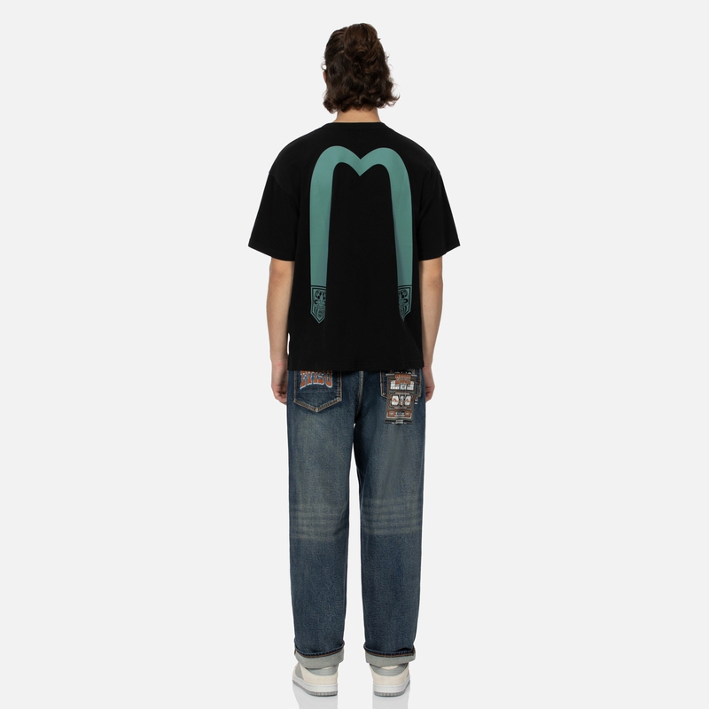 EVISU  Buddha Head & Seagull Print Blue Denim Jeans. 2EAHTM4JE8010RXDP 圖 7