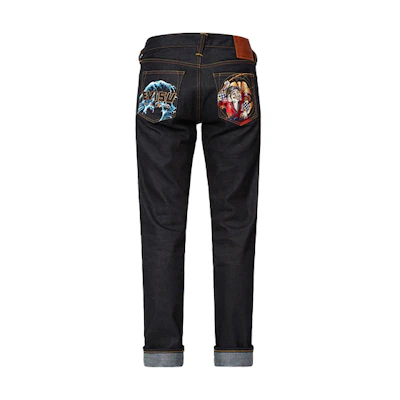 EVISU Buddha Head Logo Jeans - Denim Blue 2EAHTM2JE11010CT