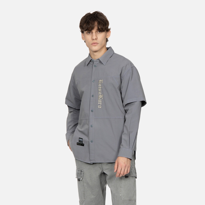 Purchase EVISU Kemeja Kasual Gaya Dua Helai Palsu 2ESGNM4SL5099RXCT