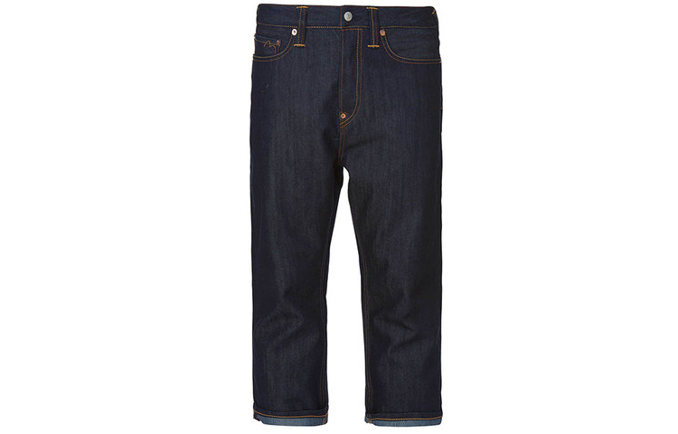 EVISU  Contrast Seagull Print Cropped Straight Denim Jeans Blue 1ESHTM9JE11627 圖 3