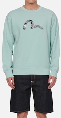 EVISU 刺繡海鷗標誌圓領長袖休閒上衣 2EAHTM1SW303LFCT Shop EVISU 刺繡海鷗標誌圓領長袖休閒上衣 2EAHTM1SW303LFCT