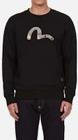 Cheap EVISU Crewneck Pullover Sweatshirt with Embroidered Seagull Patch 2EAHTM1SW303LFCT