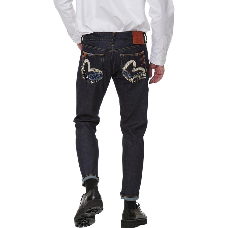 Details for EVISU Cropped Jeans Biru Denim dengan Bordir Seagull. 2ESHTM2JE10317CT