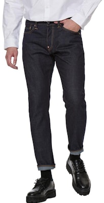 EVISU Cropped Jeans Biru Denim dengan Bordir Seagull. 2ESHTM2JE10317CT 1