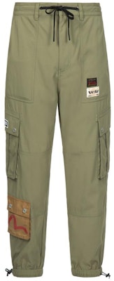 EVISU 深軍綠色佛頭刺繡標誌工裝慢跑褲 2ESHTM3JO208LFNX Order EVISU 深軍綠色佛頭刺繡標誌工裝慢跑褲 2ESHTM3JO208LFNX