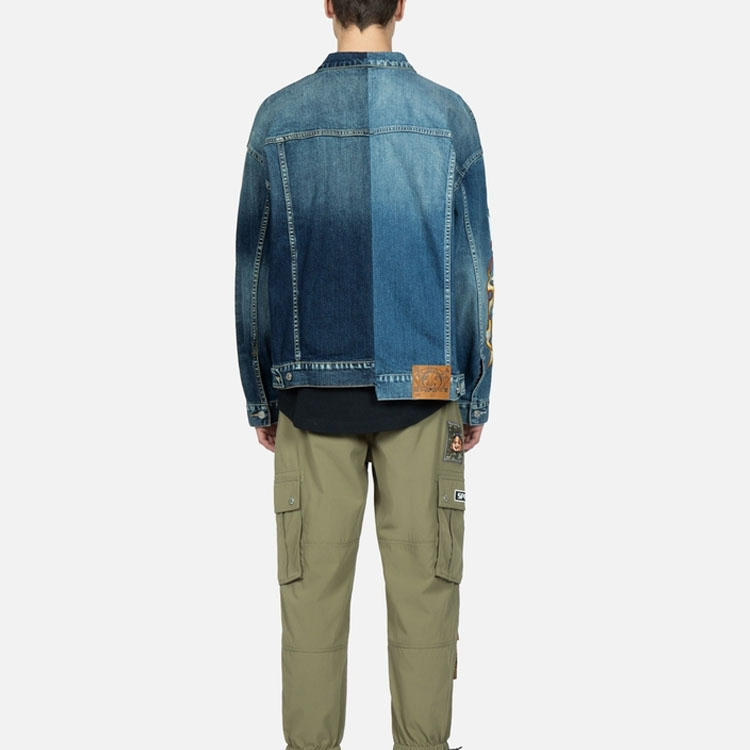 Purchase EVISU 深軍綠色佛頭刺繡標誌工裝慢跑褲 2ESHTM3JO208LFNX