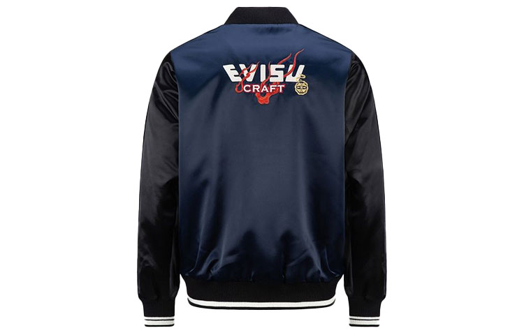 EVISU  Dark Blue Sukajan Jacket with Dragon Embroidery and Satin Finish 2EAHTM1JK740XXPQ 圖 3