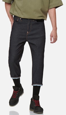 EVISU藍色3/4牛仔褲 搭配海鷗和佛像刺繡 2ESHTM3JE99227CS Purchase EVISU藍色3/4牛仔褲 搭配海鷗和佛像刺繡 2ESHTM3JE99227CS