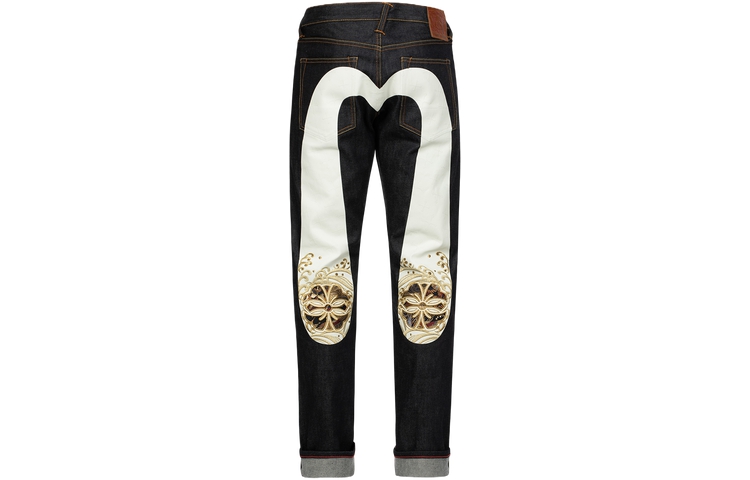 EVISU  Denim Blue Jeans with Jacquard Kamon and Big M Print 2ESHTM4JE702417DP