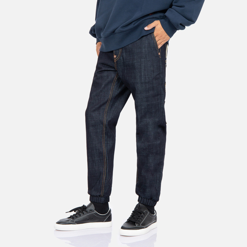 EVISU  Denim Blue Koi Embroidered Multi-Pocket Jogger Pants 2EAHTM2JO134XXCT 圖 4
