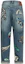 Lookbook EVISU Denim Biru Relaxed Jeans dengan Cetakan Grafik Permainan. 2ESHTM4JE1091RXDN