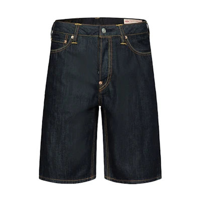 EVISU Denim Blue Shorts Small Seagull Big M Straight-Leg Design. 2ESHTM3DS145XXCT