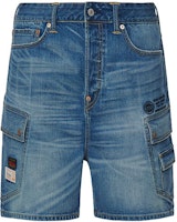 EVISU Denim Blue Workwear Pocket Shorts 2ESHTM2DS208OSCS EVISU Denim Blue Workwear Pocket Shorts 2ESHTM2DS208OSCS