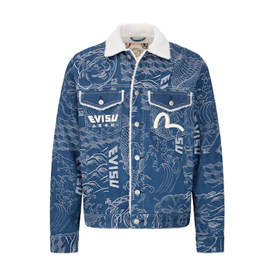 EVISU Denim Jacket Streetwear Fashion – Fall/Winter Collection. 2EAHTM2DJ720XXCT