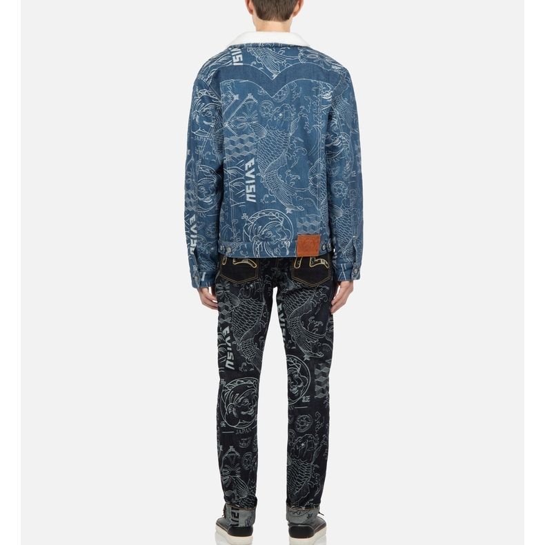 EVISU  Denim Jacket Streetwear Fashion – Fall/Winter Collection. 2EAHTM2DJ720XXCT 圖 5