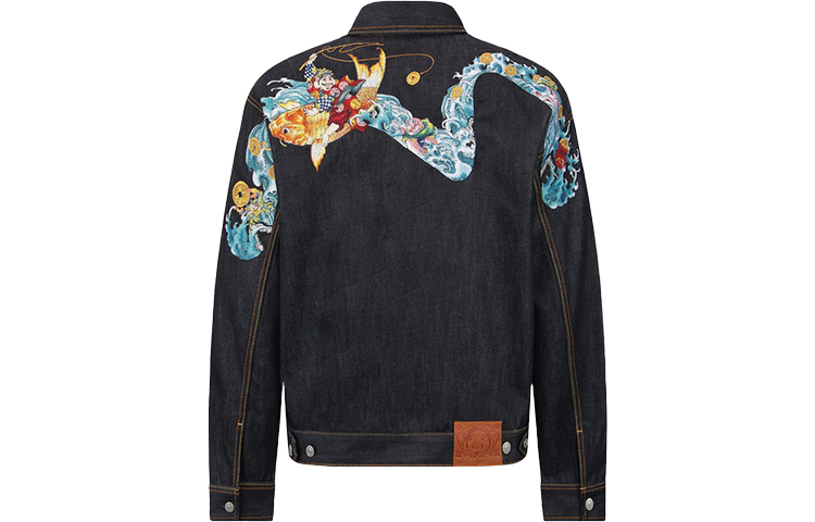 Lookbook Chaqueta Vaquera EVISU con Bordado "Surfeando las Olas" Big M - Azul 2EAHTM2DJ703LFCT