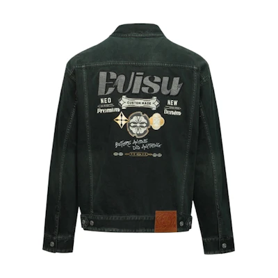 EVISU Denim Jacket with Embroidery Logo & Floral Design. 2ESHTM4DJ1001LFDN