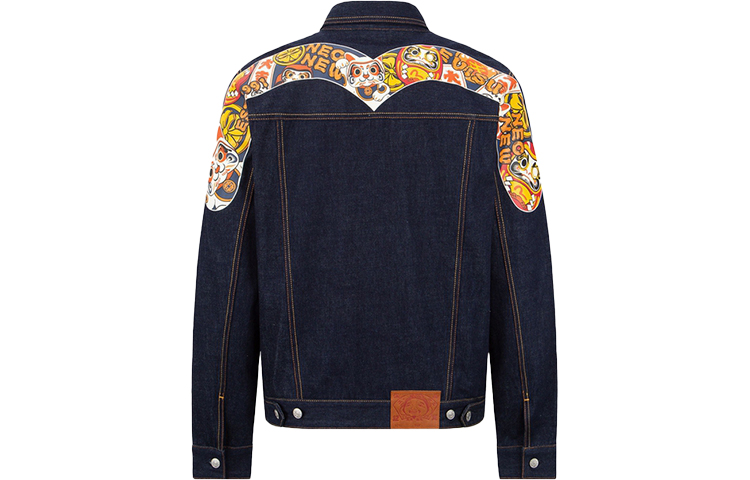 Lookbook Chaqueta Denim EVISU con Bordado de Gran Logo M en Azul Denim. 2EAHTM2DJ709XXCT