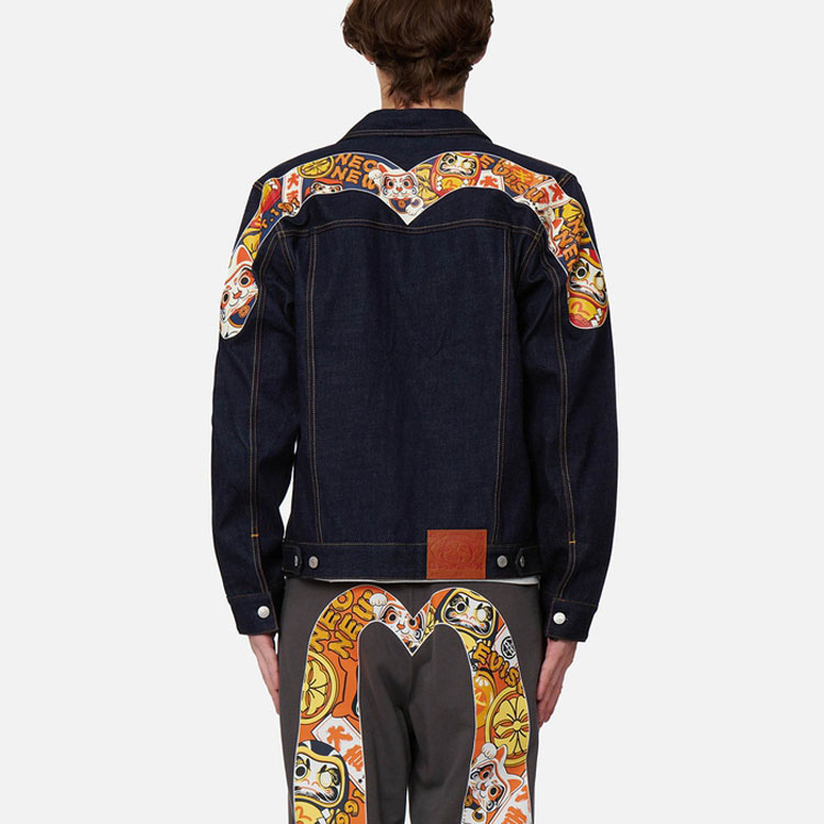 Purchase Chaqueta Denim EVISU con Bordado de Gran Logo M en Azul Denim. 2EAHTM2DJ709XXCT