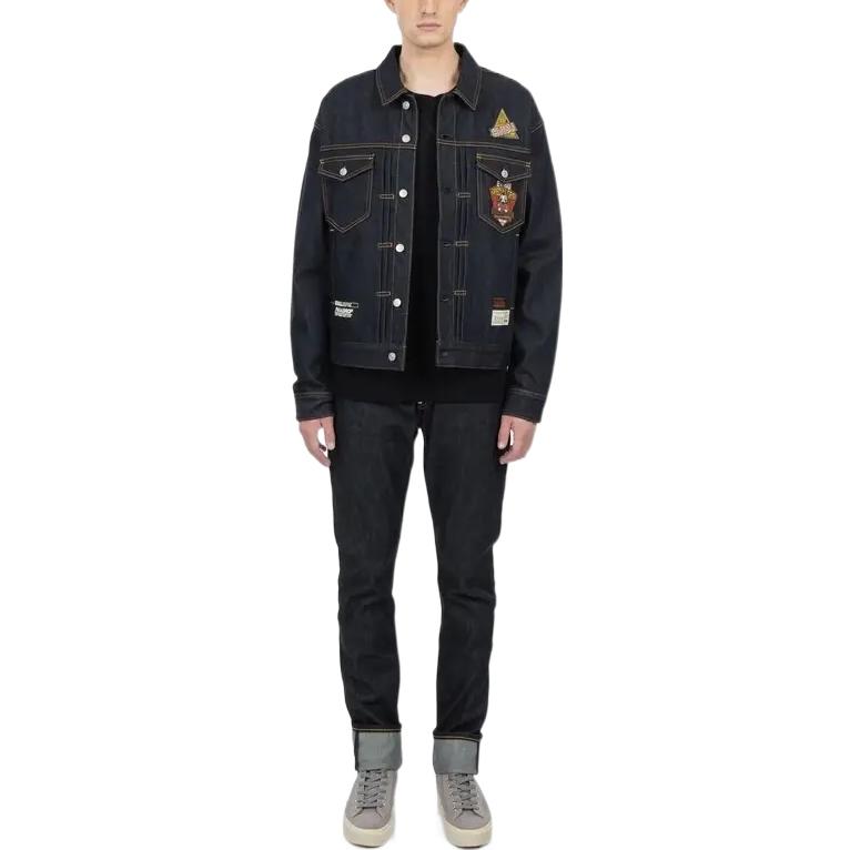 EVISU  Denim Jacket with Logo, Blue. 2EAADM2DJ230LFCT 圖 4